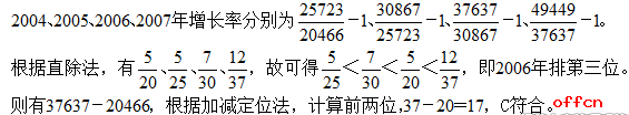 行测题库：行测每日一练资料分析练习题答案11.112