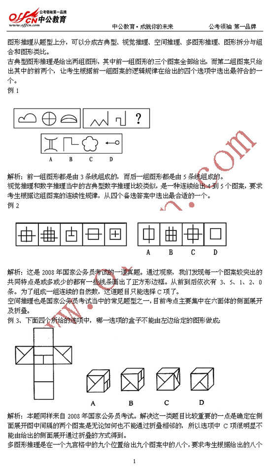 图形推理题型总体把握1