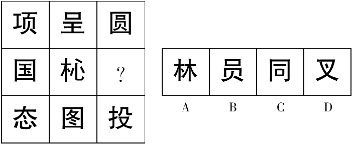 选调生行测备考： 图形推理汉字类题目解题思路6