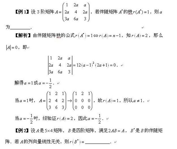 考研数学线性代数重点题型</p>
<p>（六）2