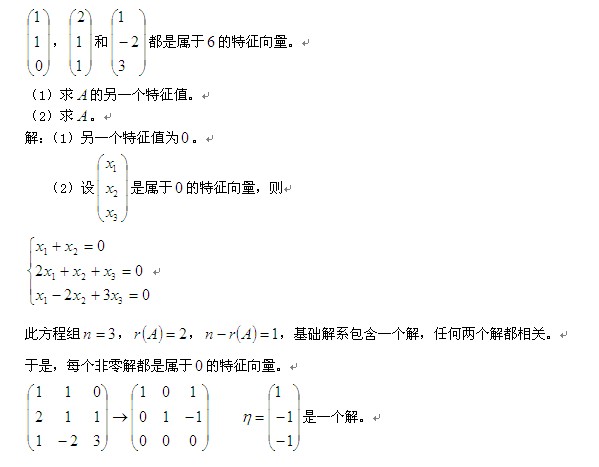 考研数学线性代数各知识点辅导</p>
<p>（23）2