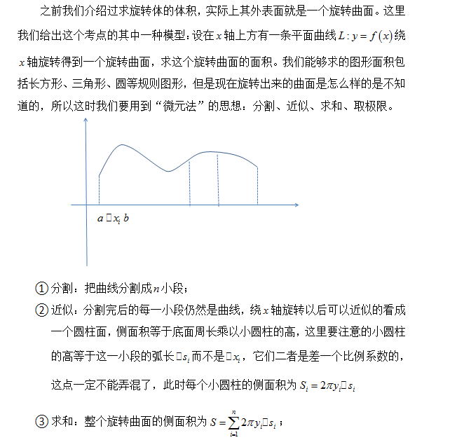 定积分的应用之旋转曲面的侧面积1