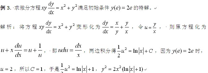 考研数学III：齐次微分方程题型解析5