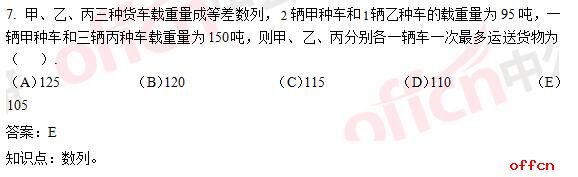 2017年考研管综初数真题及答案（完整版）6