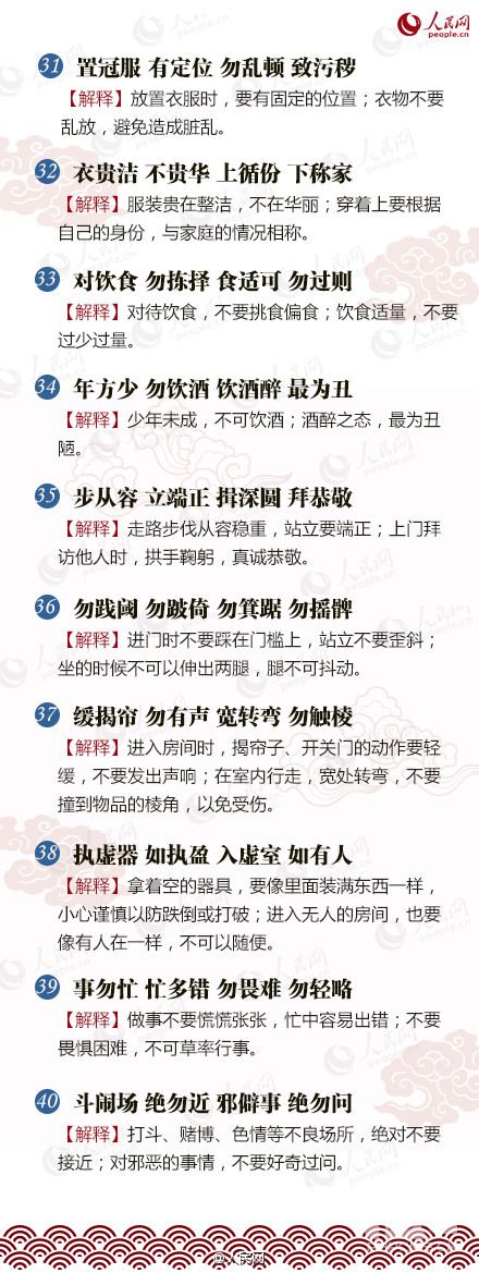 申论佳句珍藏版:国学《弟子规》90句完整篇带译文4