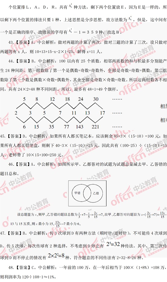 行测考前冲刺模拟试卷（二）参考答案及解析8