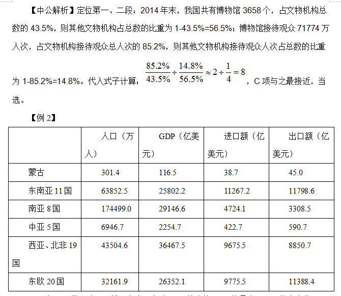 浅谈行测资料分析中的多考点结合1